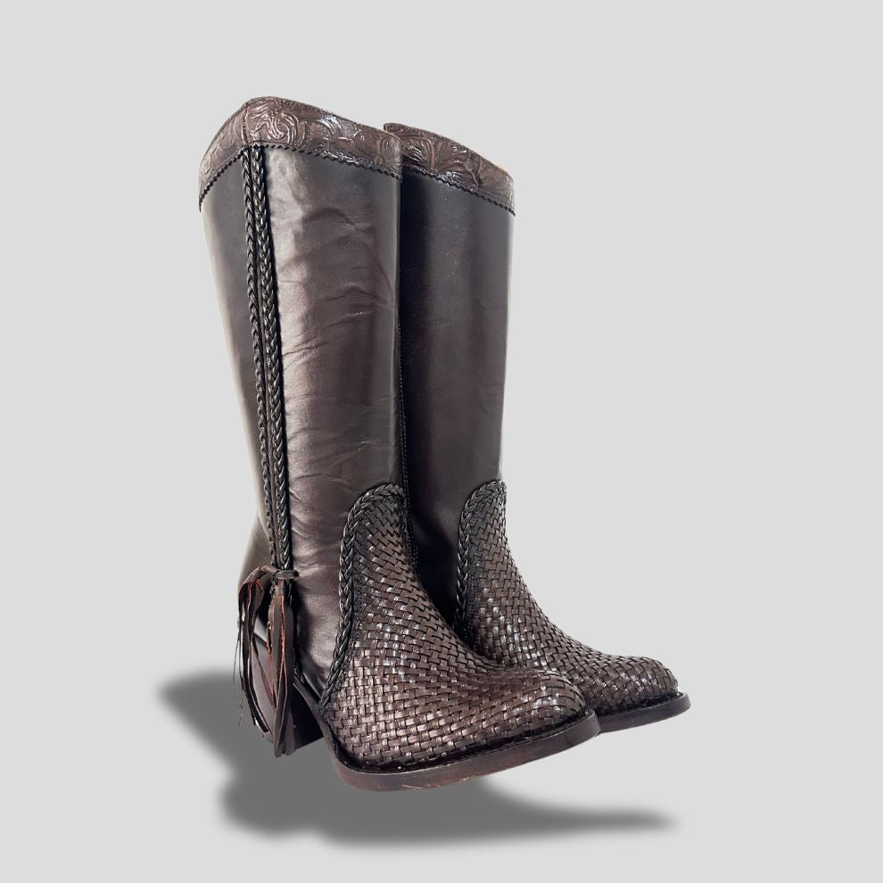 Bota Elegante De Piel Genuina Para Dama