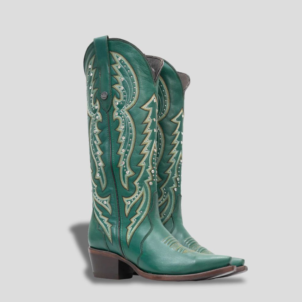 Bota Elegante De Piel Genuina Para Dama