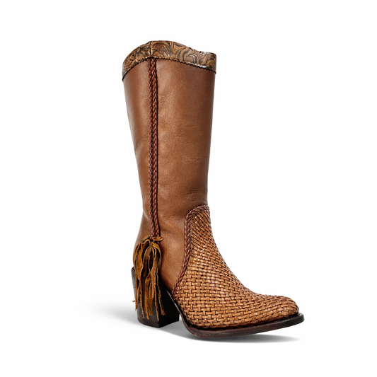 Bota Elegante De Piel Genuina Para Dama