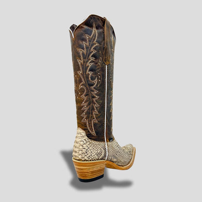 Elegant Genuine Python Leather Boot for Women