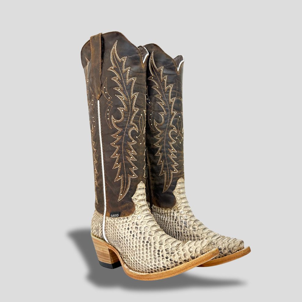 Elegant Genuine Python Leather Boot for Women