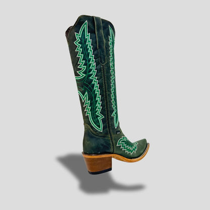 Bota Elegante De Piel Genuina Para Dama