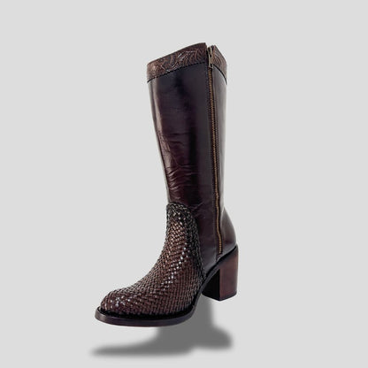 Bota Elegante De Piel Genuina Para Dama