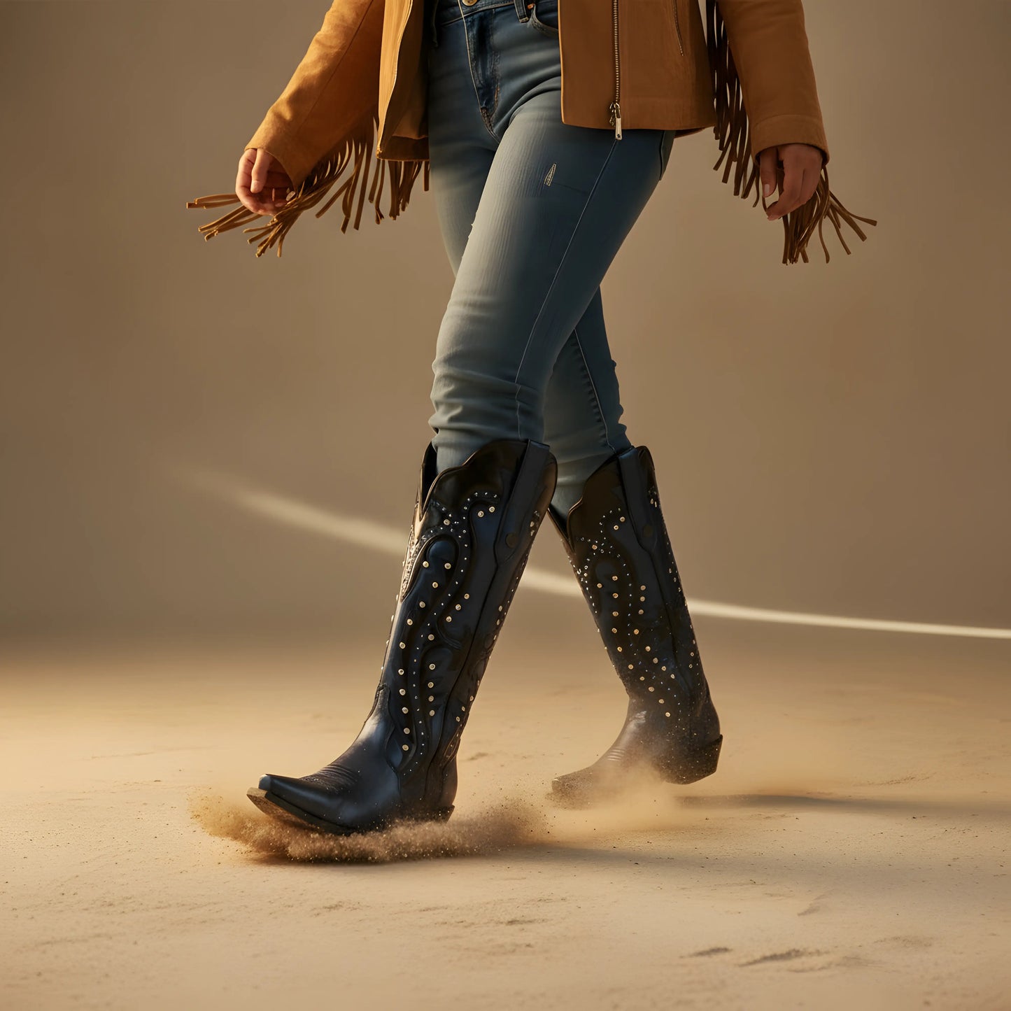 Bota Elegante En Piel Genuina Para Dama