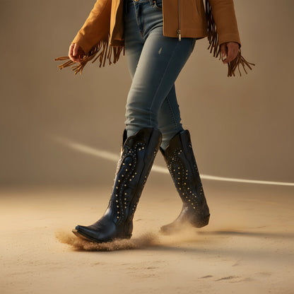 Bota Elegante En Piel Genuina Para Dama