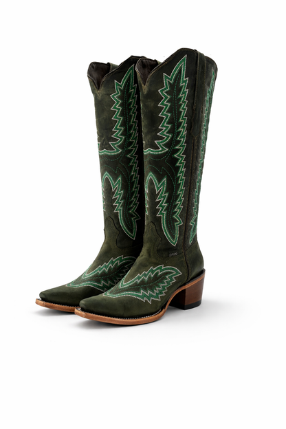 Bota Elegante De Piel Genuina Para Dama