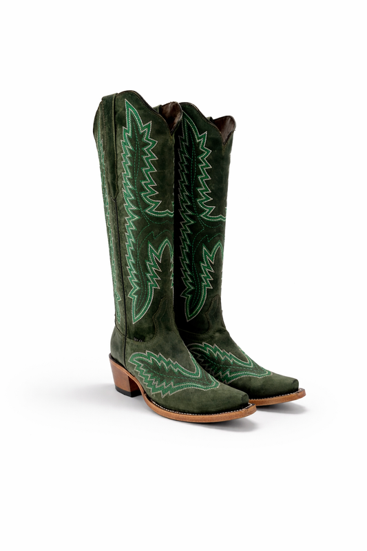 Bota Elegante De Piel Genuina Para Dama