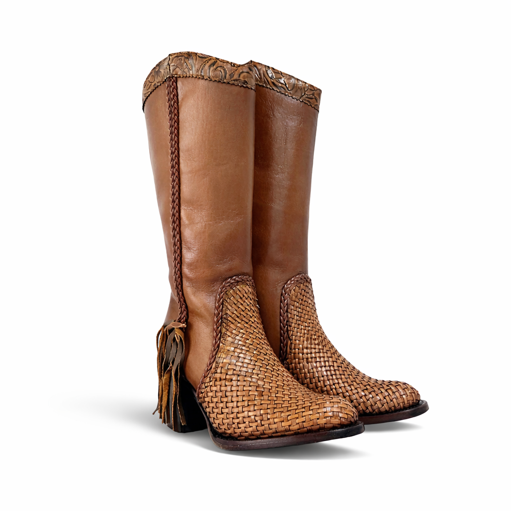Bota Elegante De Piel Genuina Para Dama
