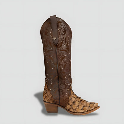 Elegant Genuine Fish Skin Boot for Women