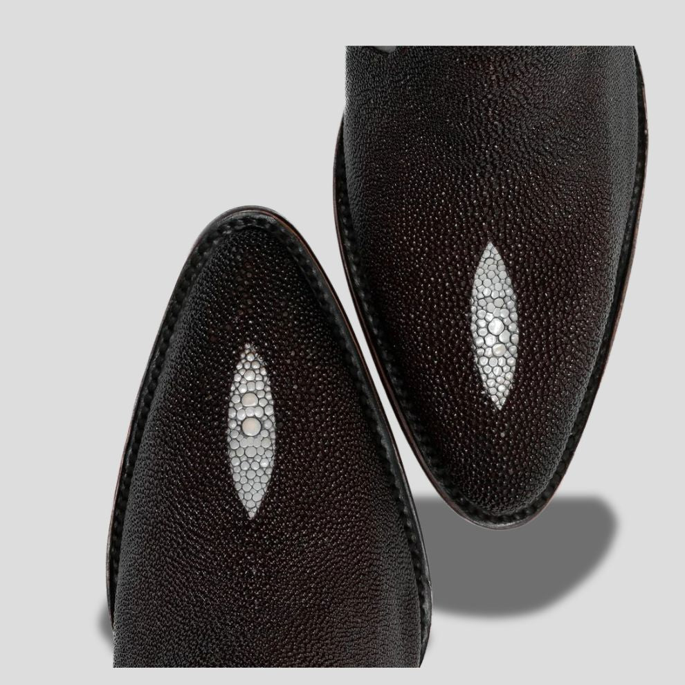 Bota Elegante De Piel Genuina De Mantarraya Para Dama