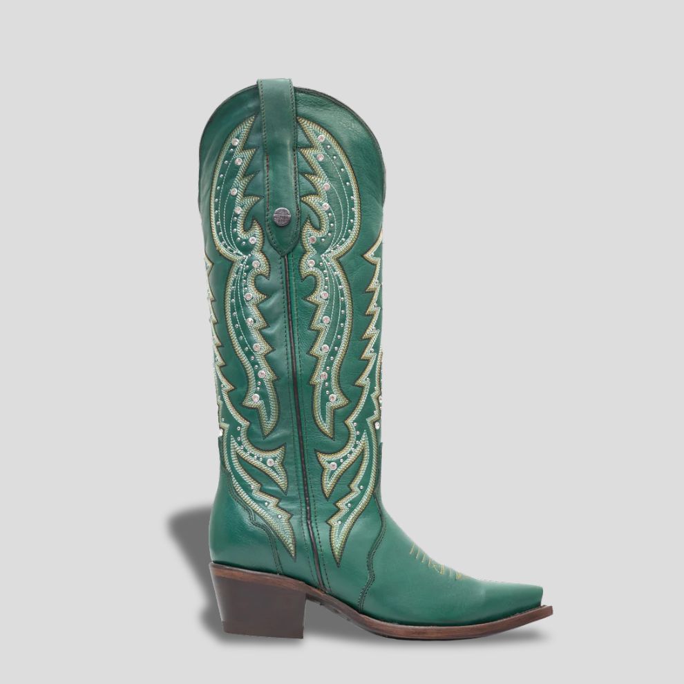 Bota Elegante De Piel Genuina Para Dama