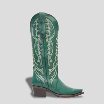 Bota Elegante De Piel Genuina Para Dama