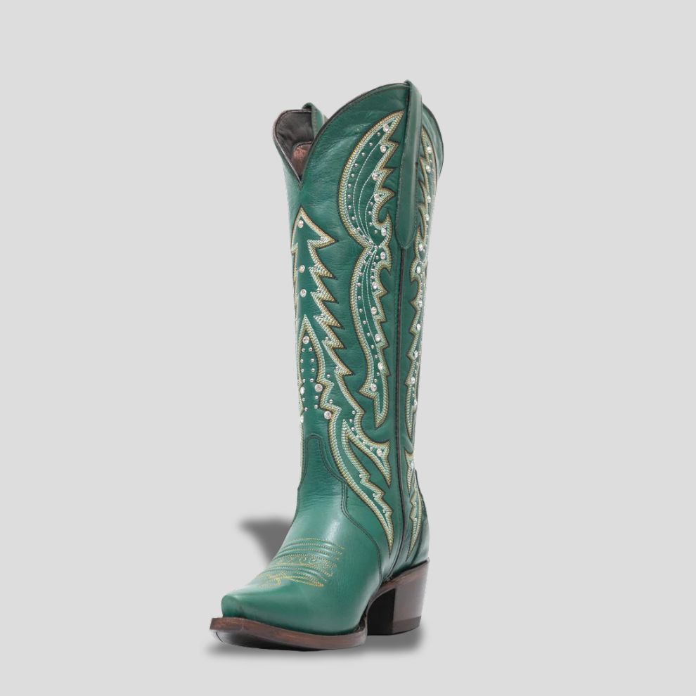 Bota Elegante De Piel Genuina Para Dama