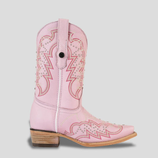 Bota Corta Elegante De Piel Genuina Para Dama