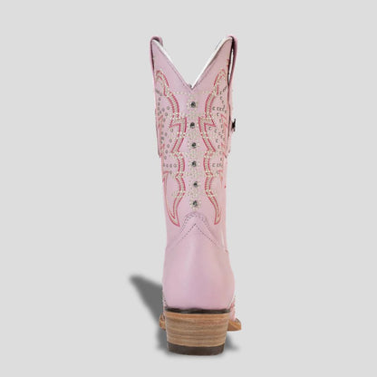 Bota Corta Elegante De Piel Genuina Para Dama