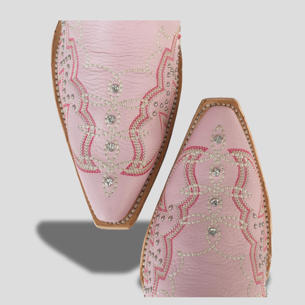 Bota Corta Elegante De Piel Genuina Para Dama