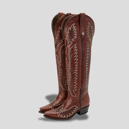 Bota Tradicional En Piel Genuina Para Dama