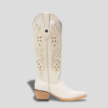 Bota Elegante De Piel Genuina Para Dama