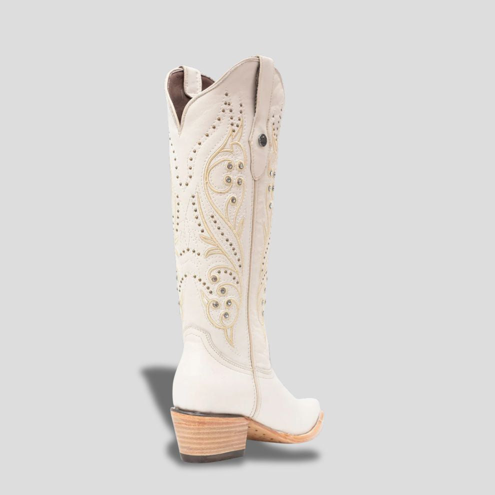 Bota Elegante De Piel Genuina Para Dama