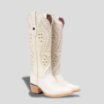 Bota Elegante De Piel Genuina Para Dama