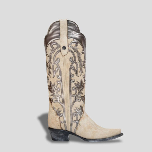 Bota Elegante De Piel Genuina Para Dama