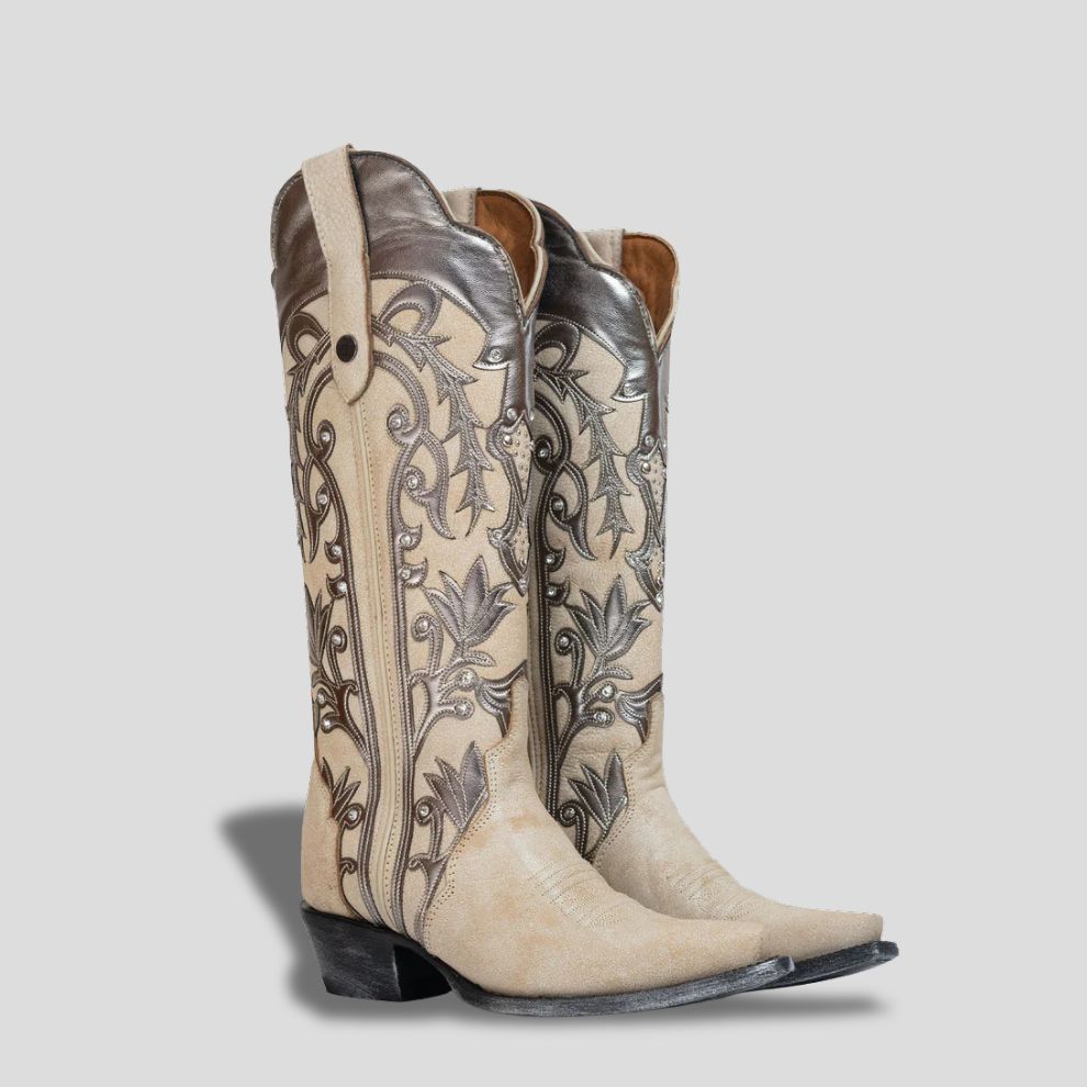 Bota Elegante De Piel Genuina Para Dama