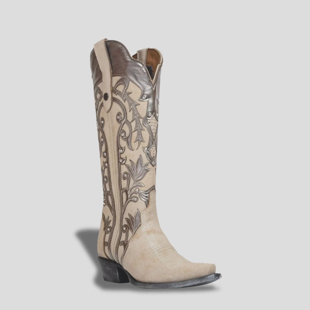 Bota Elegante De Piel Genuina Para Dama