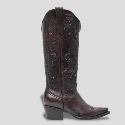 Bota Elegante De Piel Genuina Para Dama