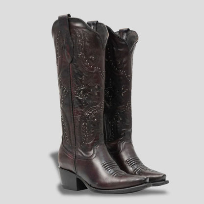 Bota Elegante De Piel Genuina Para Dama