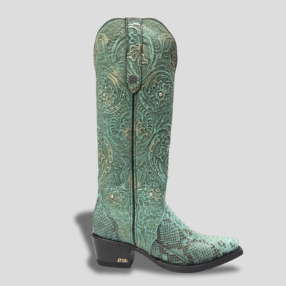 Bota Elegante De Piel Genuina Para Dama