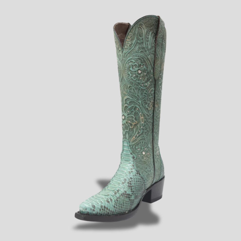 Bota Elegante De Piel Genuina Para Dama