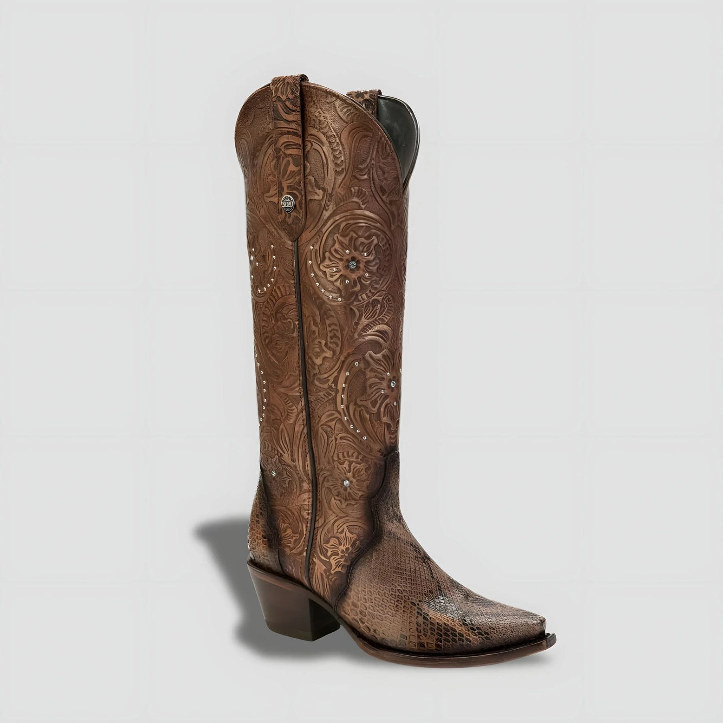 Elegant Genuine Python Leather Boot for Women