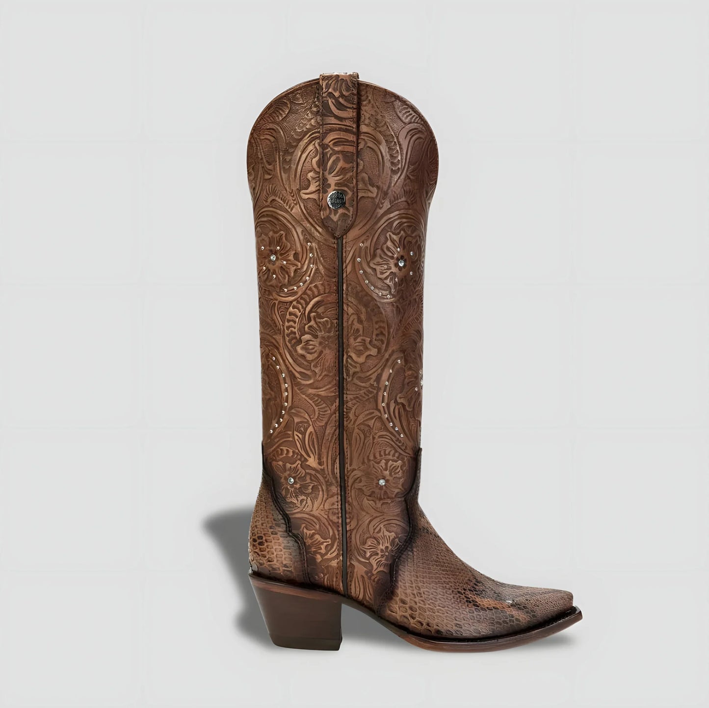 Elegant Genuine Python Leather Boot for Women