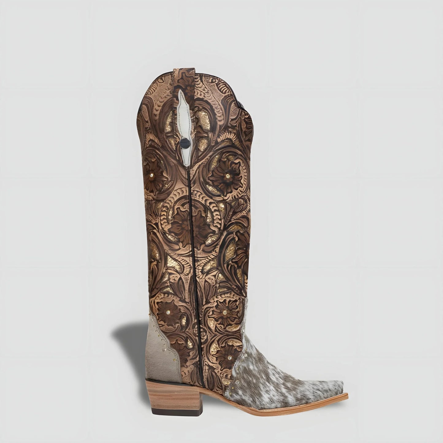 Elegant Genuine Cowhide Leather Boot for Women