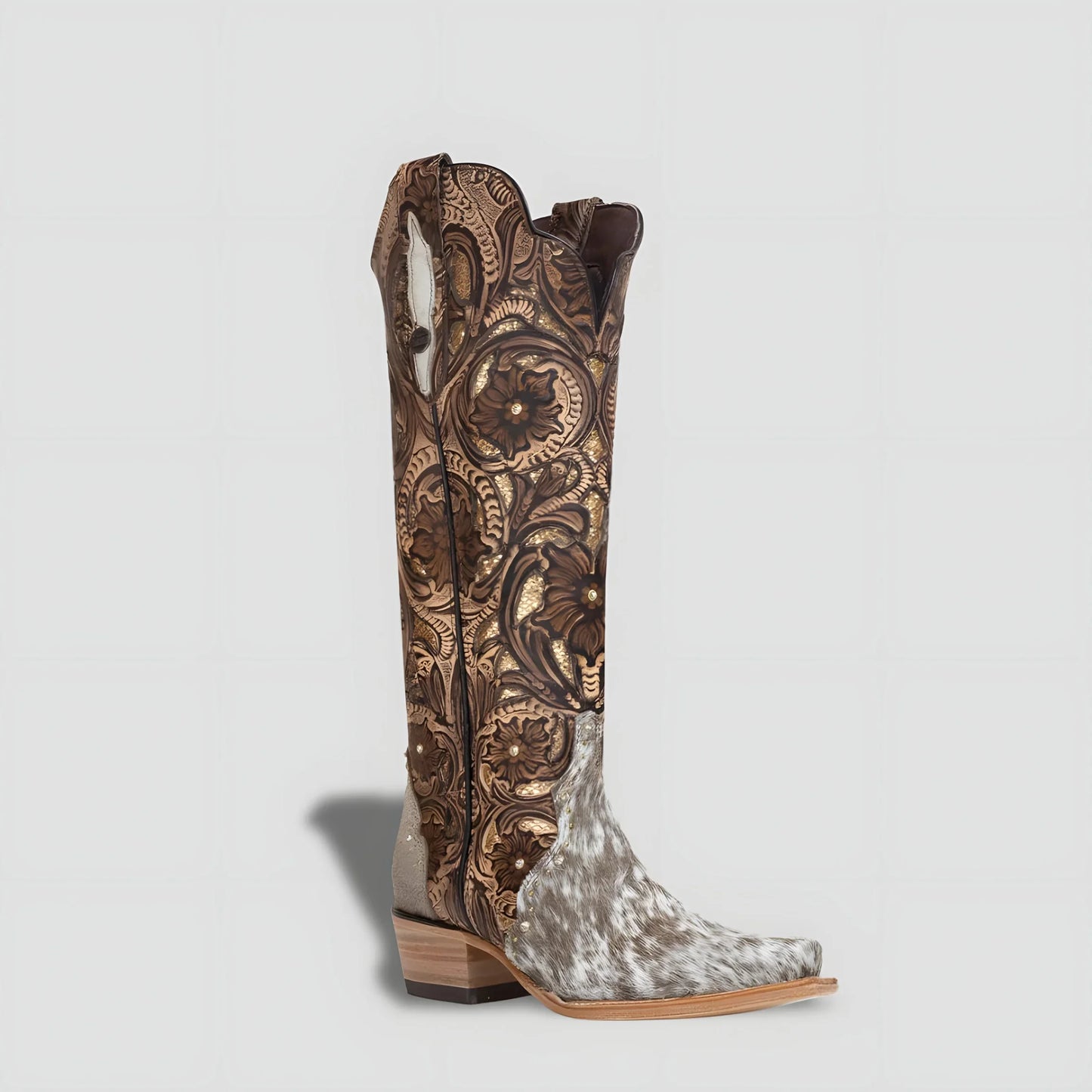 Elegant Genuine Cowhide Leather Boot for Women