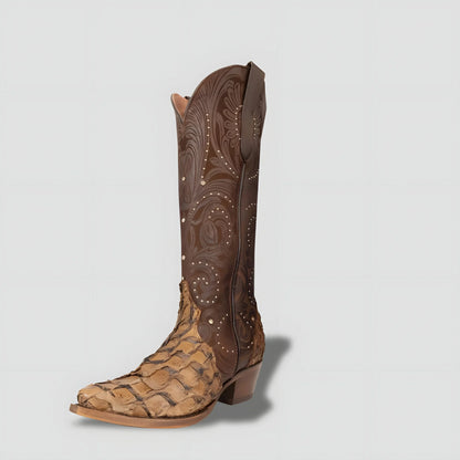 Elegant Genuine Fish Skin Boot for Women