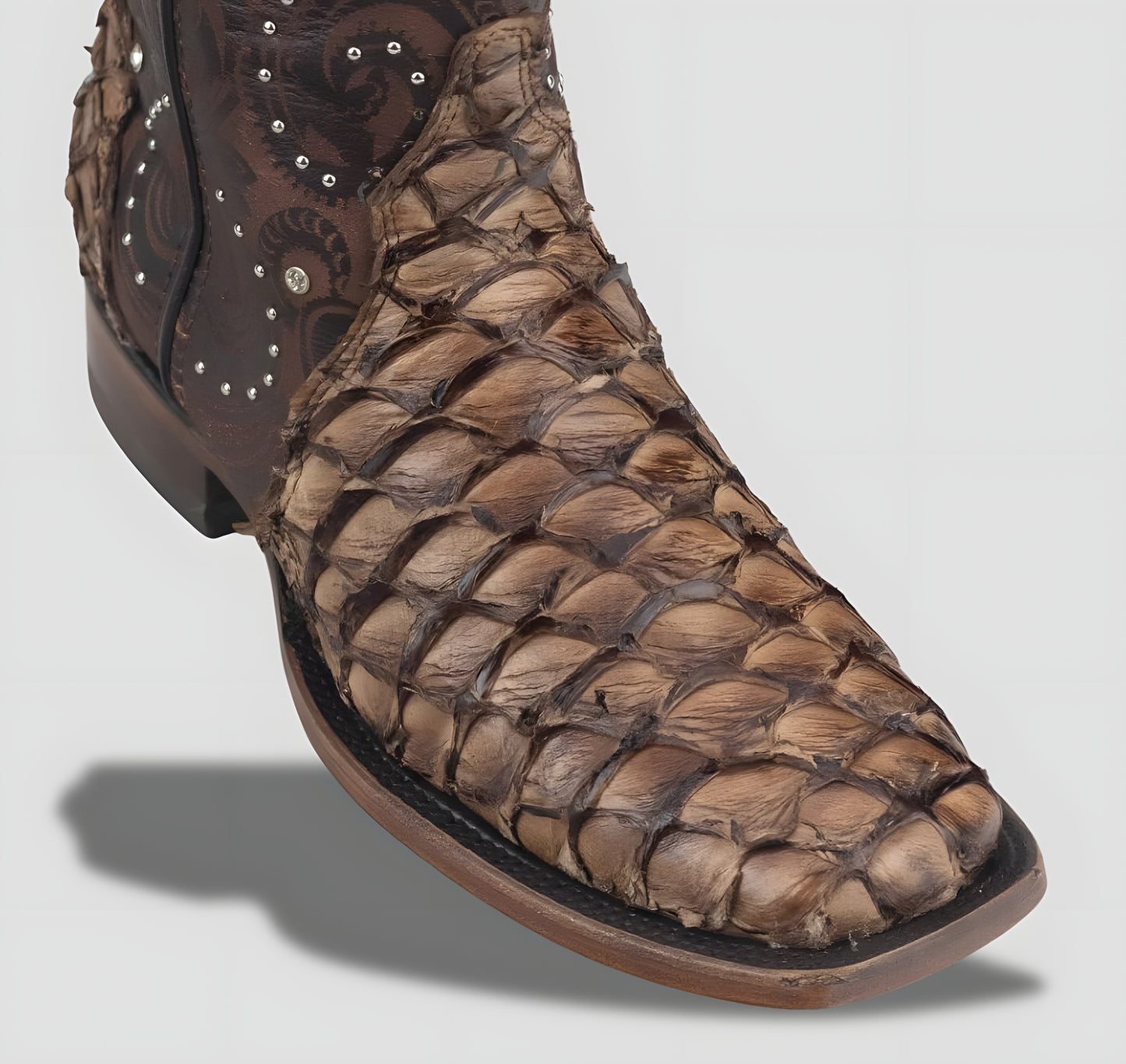 Elegant Genuine Pirarucú Leather Boot for Women