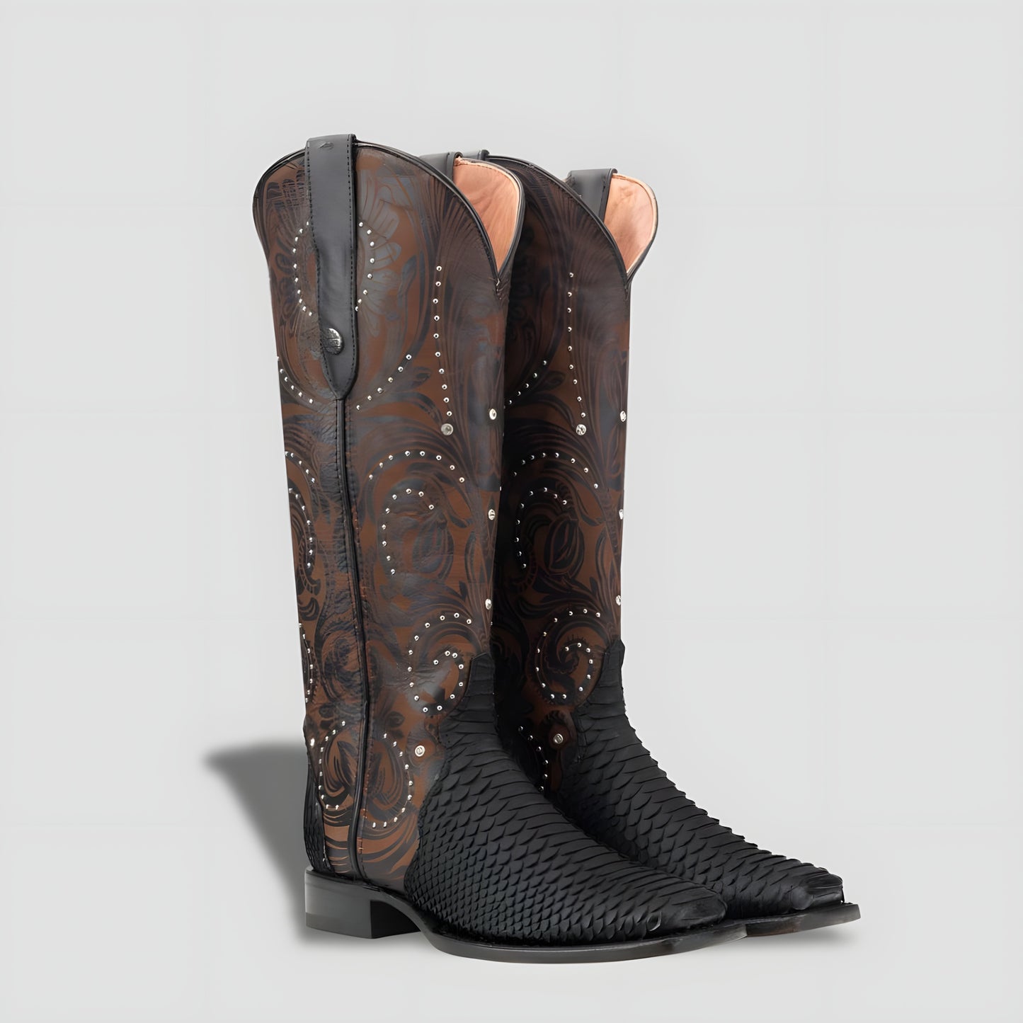 Elegant Genuine Python Leather Boot for Women
