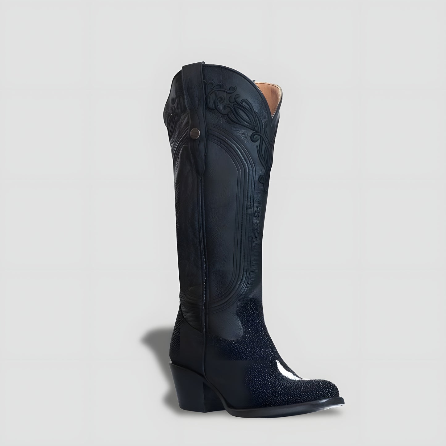 Elegant Genuine Stingray Leather Boot for Women