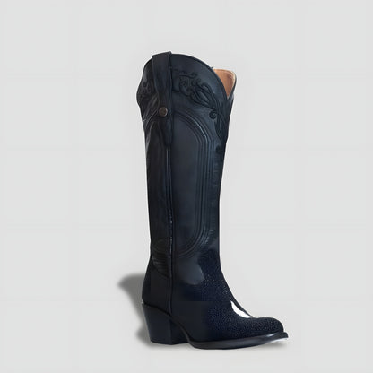 Elegant Genuine Stingray Leather Boot for Women