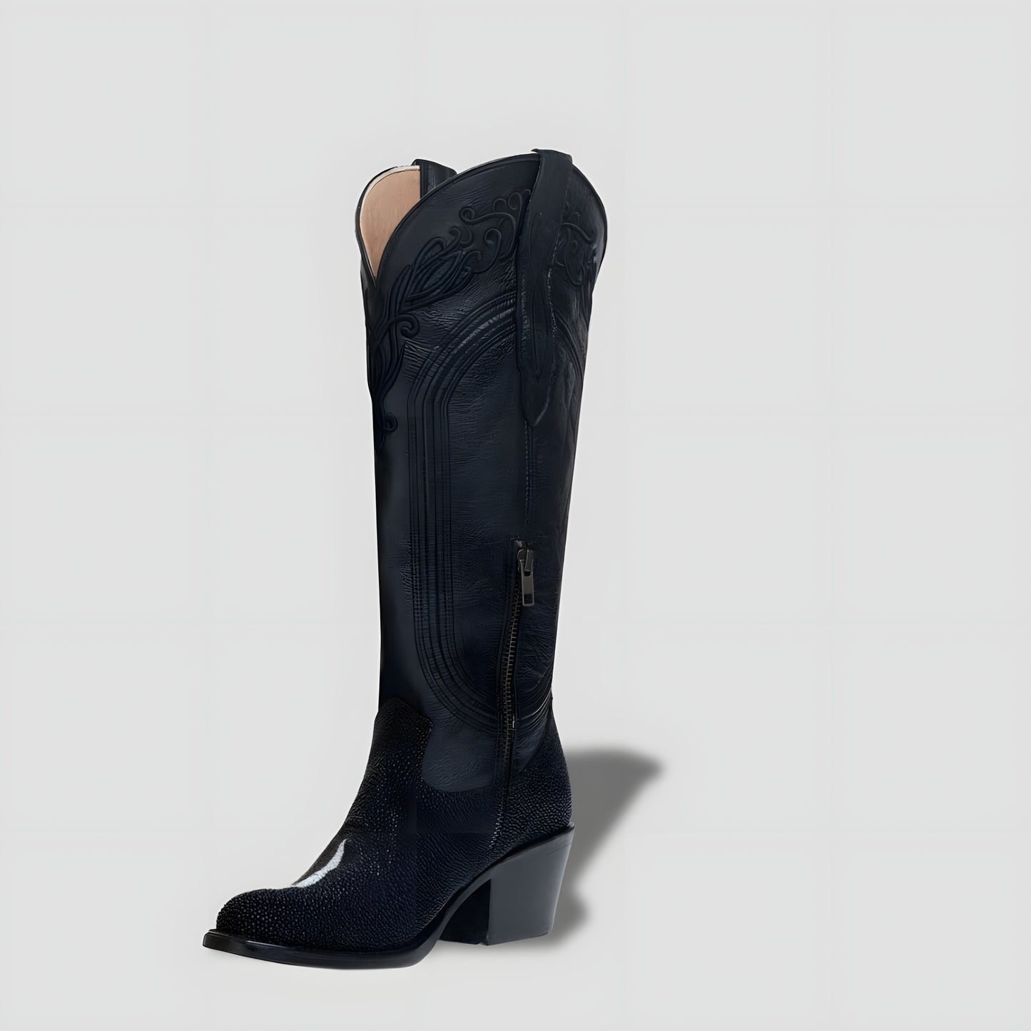 Elegant Genuine Stingray Leather Boot for Women