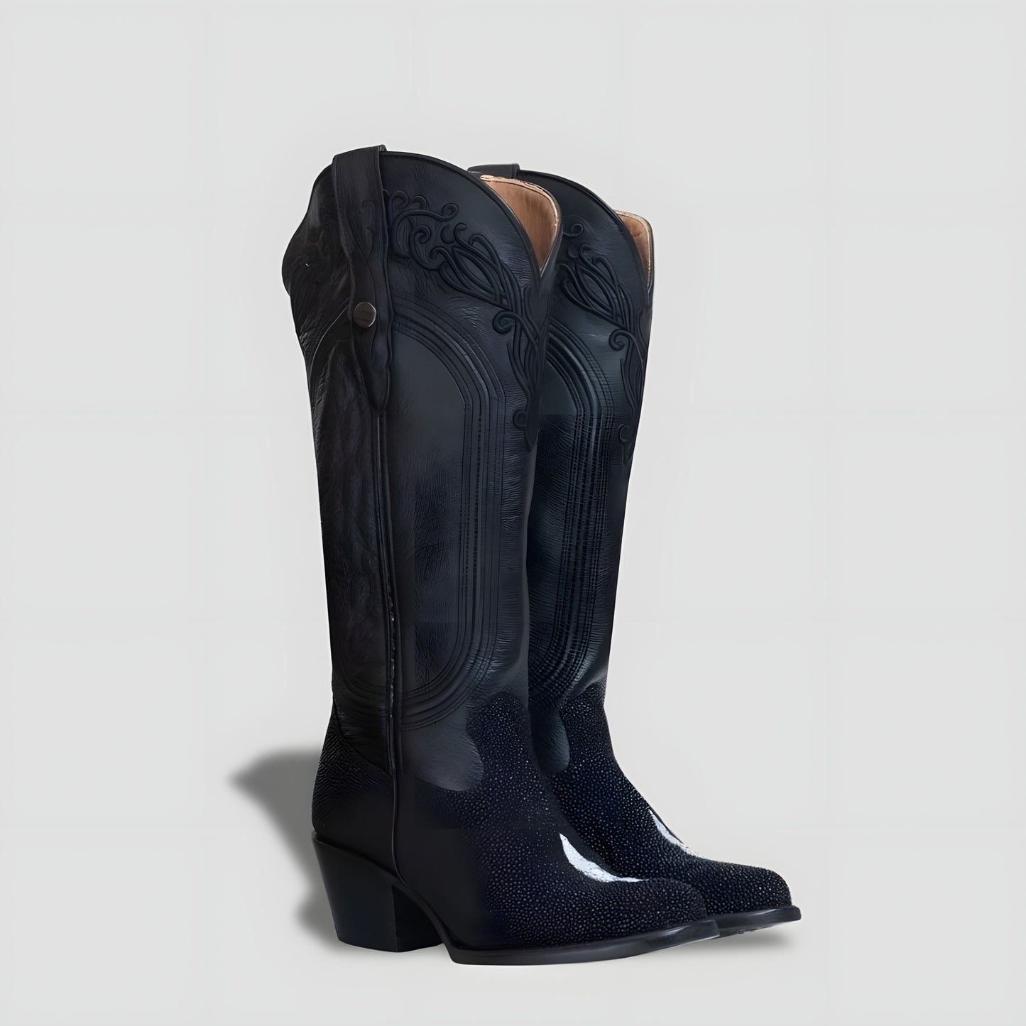 Elegant Genuine Stingray Leather Boot for Women