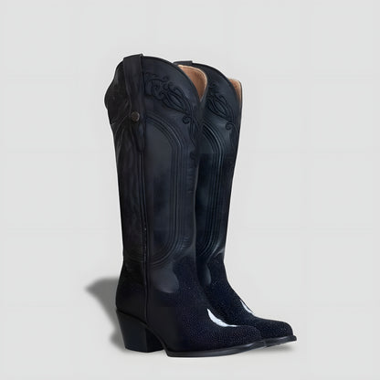 Elegant Genuine Stingray Leather Boot for Women