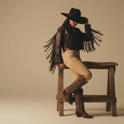 Elegant Genuine Python Leather Boot for Women