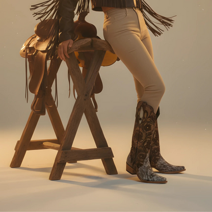 Elegant Genuine Cowhide Leather Boot for Women