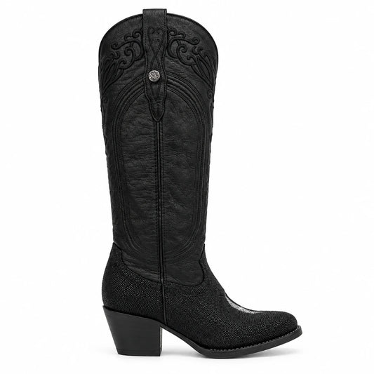 Elegant Genuine Stingray Leather Boot for Women