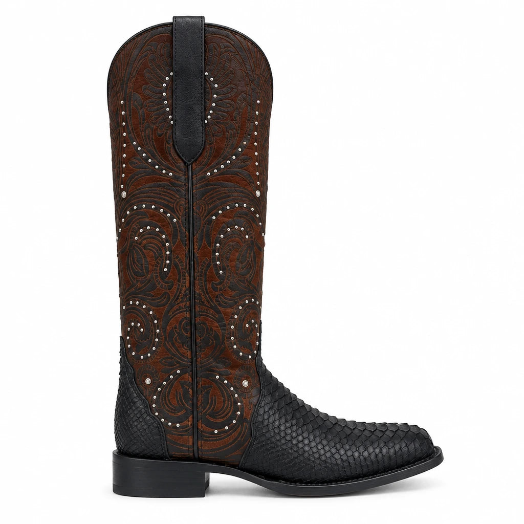 Elegant Genuine Python Leather Boot for Women