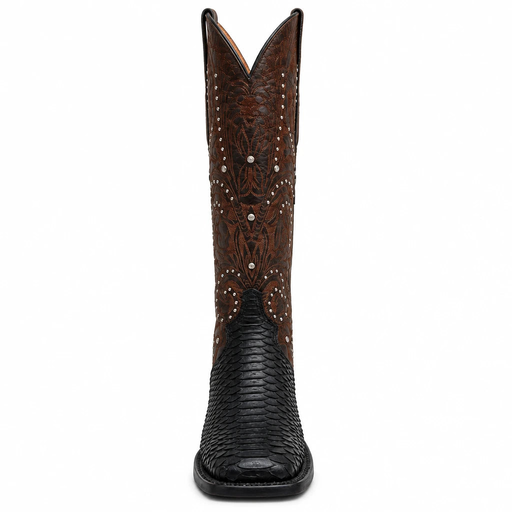 Elegant Genuine Python Leather Boot for Women