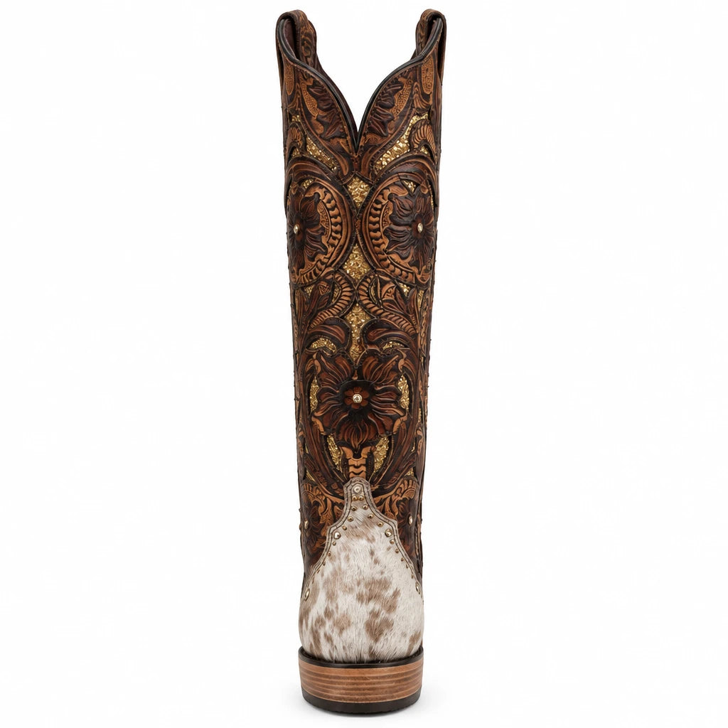 Elegant Genuine Cowhide Leather Boot for Women